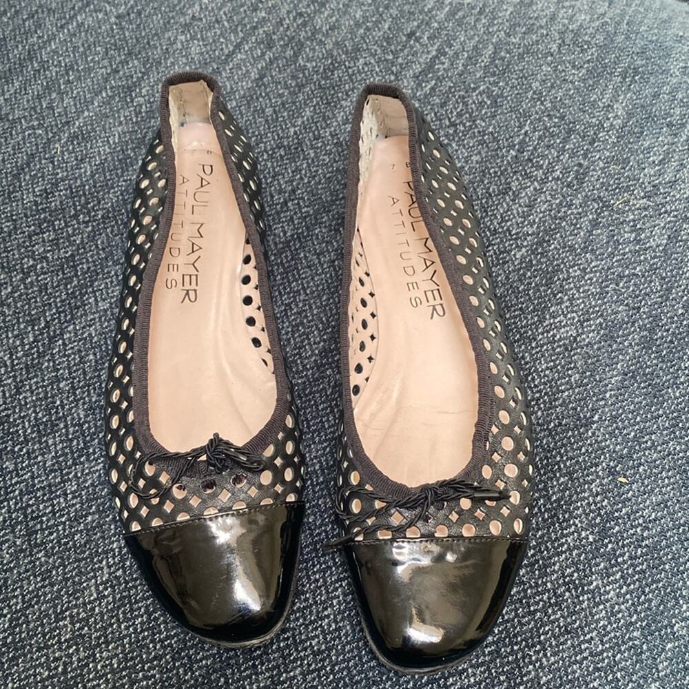 Paul Mayer Attitudes Black. Ballet Flats Size 7